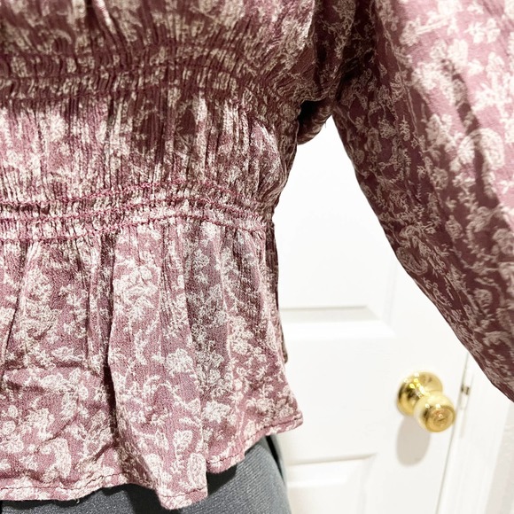 Final Touch Floral Peasant Top Large - Picture 3 of 9